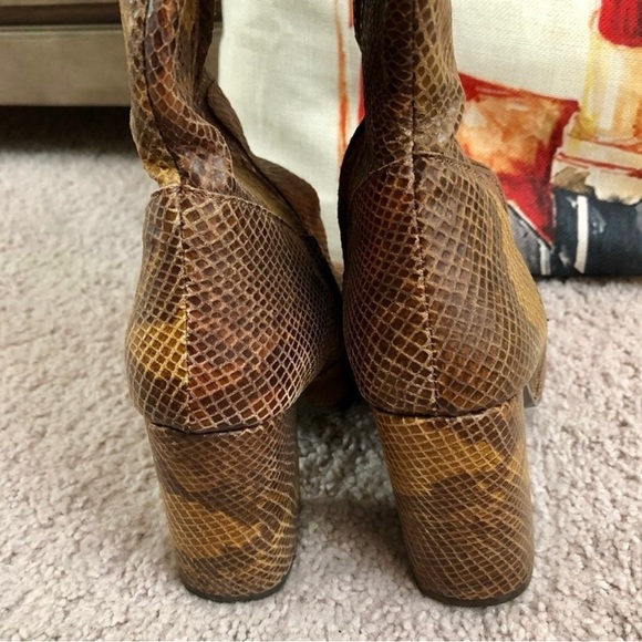 FREE PEOPLE Knee-High Boots | Snake Skin | Size: 7.5 - Picture 2 of 5
